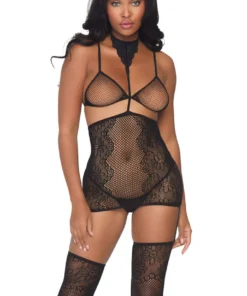 Leg Avenue Garter Skirt And Thigh Highs Lingerie