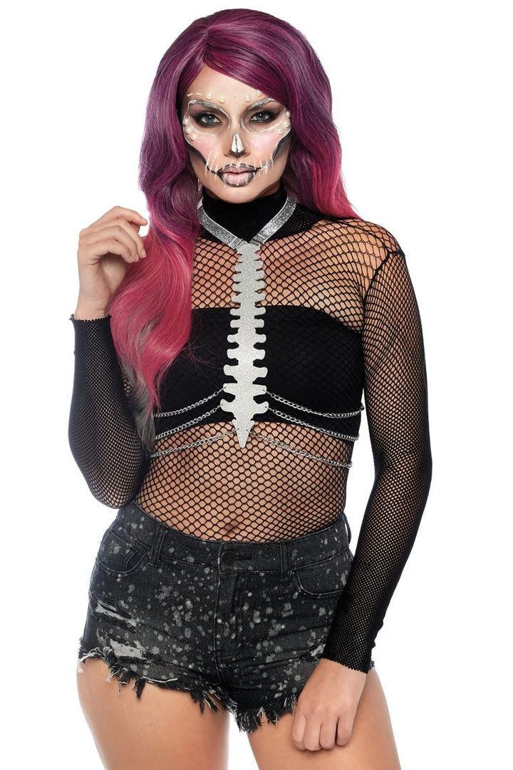 Leg Avenue High Neck Fishnet Bodysuit 3 Leg Avenue High Neck Fishnet Bodysuit