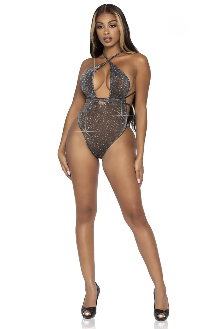 Leg Avenue Convertible Plunging Rhinestone Teddy Lingerie 7 Leg Avenue Convertible Plunging Rhinestone Teddy Lingerie