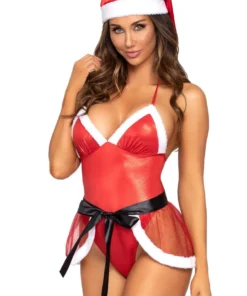 Leg Avenue Sexy Santa Lingerie Teddy Set