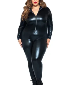 Leg Avenue Plus Size Wet Look Bodysuit 10 Leg Avenue Plus Size Wet Look Bodysuit