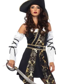 Leg Avenue Black Sea Buccaneer Costume Sexy Halloween Costumes