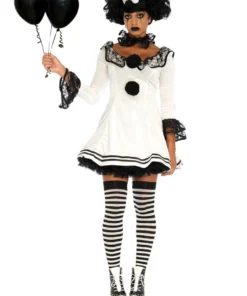 Leg Avenue Sexy Halloween Costumes Black And White Clown Costume