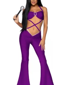 Leg Avenue Sexy Halloween Costumes Purple Pop Star Costume