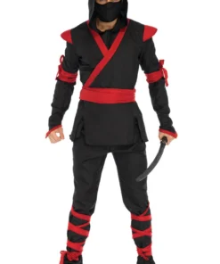 Leg Avenue Sexy Halloween Costumes Men's Black And Red Ninja Costume