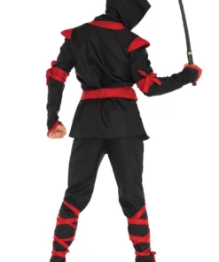 Leg Avenue Sexy Halloween Costumes Men's Black And Red Ninja Costume