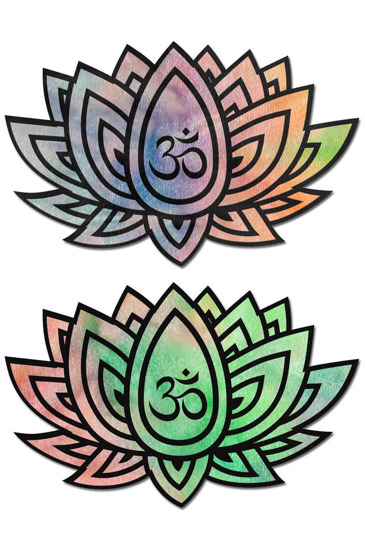 3WISHES Pastel Tie-Dye Rainbow Lotus Pasties 1 3WISHES Pastel Tie-Dye Rainbow Lotus Pasties