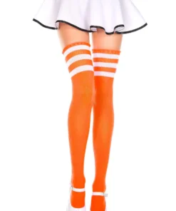 Music Legs Athletic Striped Thigh Highs Hosiery 63 Music Legs Athletic Striped Thigh Highs Hosiery