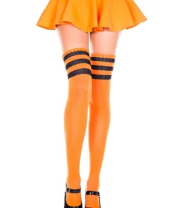 Music Legs Athletic Striped Thigh Highs Hosiery 66 Music Legs Athletic Striped Thigh Highs Hosiery