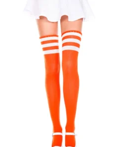 Music Legs Athletic Striped Thigh Highs Hosiery 68 Music Legs Athletic Striped Thigh Highs Hosiery