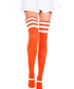 Music Legs Athletic Striped Thigh Highs Hosiery 67 Music Legs Athletic Striped Thigh Highs Hosiery