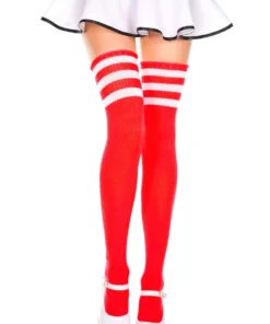Music Legs Athletic Striped Thigh Highs Hosiery 71 Music Legs Athletic Striped Thigh Highs Hosiery