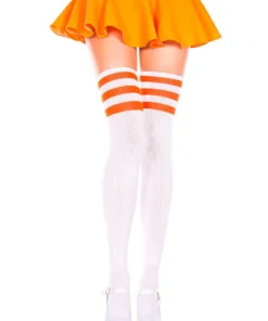 Music Legs Athletic Striped Thigh Highs Hosiery 88 Music Legs Athletic Striped Thigh Highs Hosiery