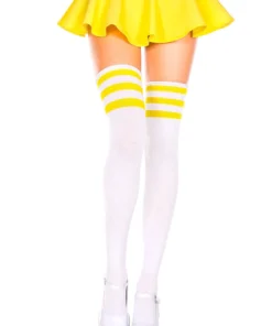 Music Legs Athletic Striped Thigh Highs Hosiery 92 Music Legs Athletic Striped Thigh Highs Hosiery