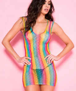 Music Legs Seamless Rainbow Chemise
