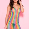 Music Legs Seamless Rainbow Chemise