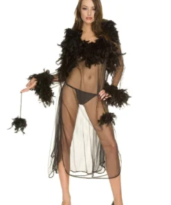 Music Legs Ostrich Feather Robe And Gown
