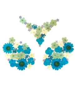 NevaNude Lingerie Spring Fling Blue Real Dried Pressed Flower Nipztix