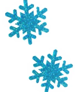 NevaNude Turquoise Glitter Snowflake Christmas Nipple Pasties Lingerie
