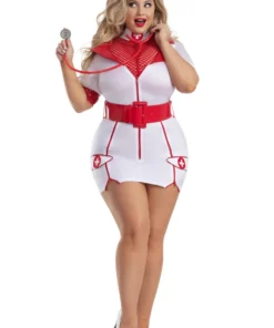 Party King Plus Size Zip-Up Nurse Costume