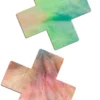 3WISHES Pastel Tie-Dye Rainbow Cross Pasties