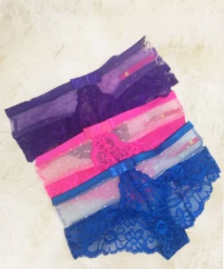 Seven Til Midnight Lingerie Purple Dotted Mesh & Lace Cheeky Panty 8 Seven Til Midnight Lingerie Purple Dotted Mesh & Lace Cheeky Panty