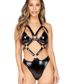 Roma Costume Latex Crisscross Holster Romper