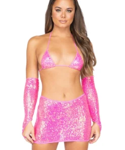 Roma Costume Sequin Triangle Bikini Top