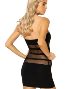 Roma Costume Tube Dress With Mesh Stripes Clothing