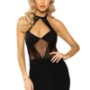 Roma Costume Mesh And Lace Halter Dress