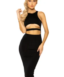 Roma Costume Bodycon Mini Dress With Underboob Detail Clothing