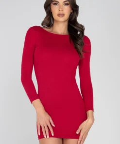 Roma Costume Ribbed Long Sleeve Mini Dress Clothing 7 Roma Costume Ribbed Long Sleeve Mini Dress Clothing