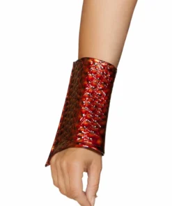 Roma Costume Gloves And Arm Warmers Set Of Red Dragon Slayer Wrist Cuffs