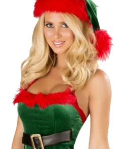 Roma Costume Red And Green Santa Hat