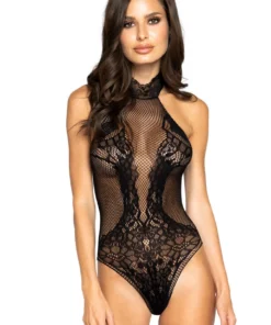 Roma Costume Lingerie Halter Neck Bodystocking Teddy