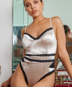 Roma Costume Nude Satin Teddy