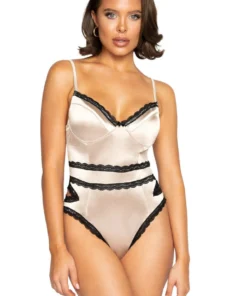 Roma Costume Nude Satin Teddy