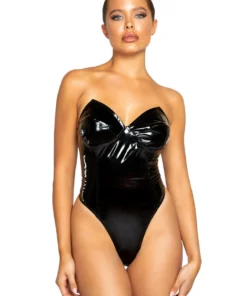 Roma Costume Vinyl Bodysuit With Back Zipper And Thong Back Lingerie 11 Roma Costume Vinyl Bodysuit With Back Zipper And Thong Back Lingerie