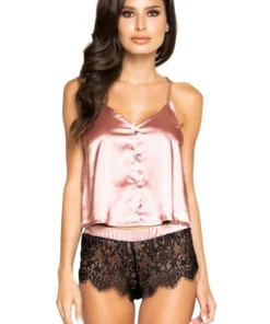 Roma Costume Lingerie Elegant Satin And Lace Pajama Set 7 Roma Costume Lingerie Elegant Satin And Lace Pajama Set