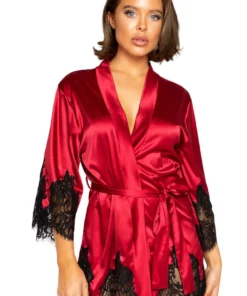 Roma Costume Lingerie Elegant Cut Out Eyelash Lace Robe