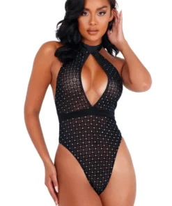 Roma Costume Sheer Glitter Teddy
