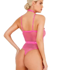 Roma Costume Strappy Vinyl Bodysuit