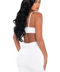 Roma Dresses White Cut Out Mini Dress