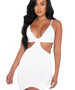 Roma Dresses White Cut Out Mini Dress