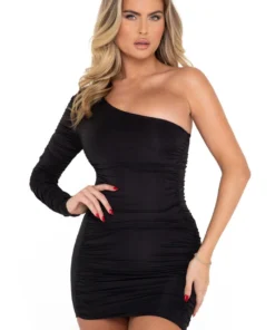 Roma Ruched One Sleeve Dress
