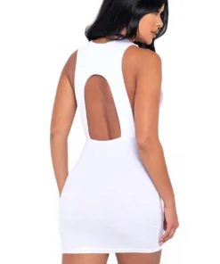 Roma Cut Out High Neck Mini Dress