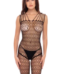René Rofé Neo Geo Crotchless Bodystocking