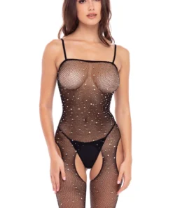 René Rofé Sparkle Crotchless Bodystocking