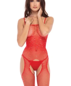 René Rofé Sparkle Crotchless Bodystocking