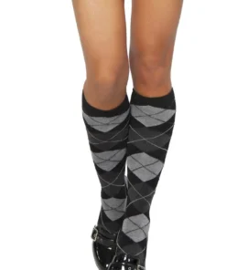 Roma Costume Hosiery Argyle Knee High Socks